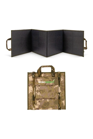 120w Katlanabilir Solar Panel Çanta | Kamuflaj Renk | Taşınabilir Hızlı Şarjlı Güneş Paneli ürün görseli 1