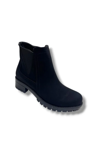 Efsun 1663-26 Yağlı Deri Fermuarlı Kadın Bot ürün görseli 1