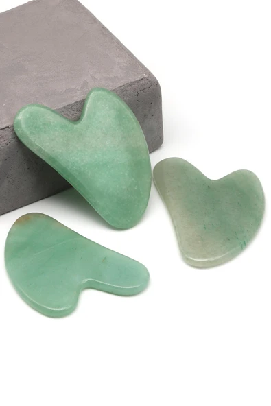 Aventurin Doğal Taş Gua Sha Yüz Masaj Taşı - Resim 2