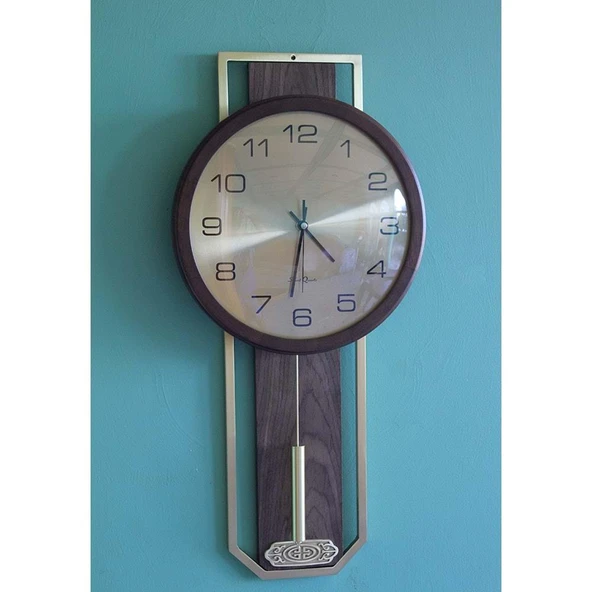 BlackCraft  Geyikli Duvar Saati Sarkaçlı Alk1579 Dekoratif Hediyelik - Resim 2