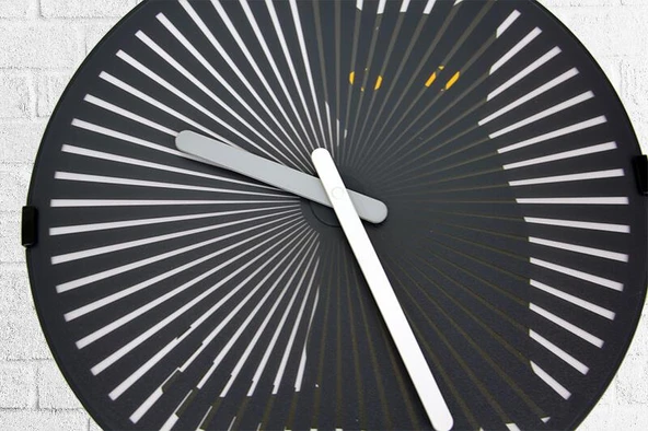 BlackCraft  Saat Hareketli Kedi Sesli Duvar Saati Kedili Dekoratif Hediyelik - Resim 2