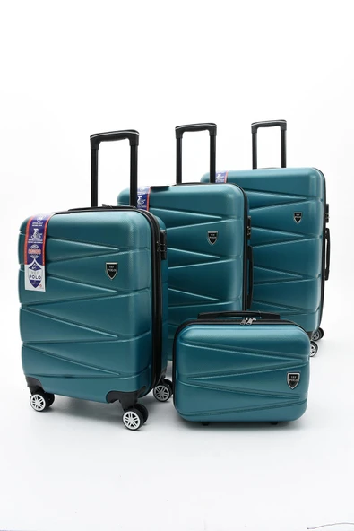 0Celonia Yefa Dayanıklı Unisex 4 Tekerlekli 4'lü Set Plastik Valiz Seti ürün görseli