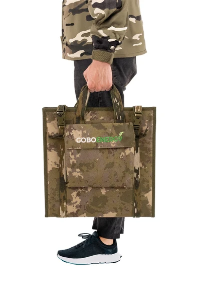 120w Katlanabilir Solar Panel Çanta | Kamuflaj Renk | Taşınabilir Hızlı Şarjlı Güneş Paneli - Resim 4