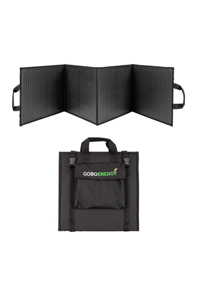 120w Katlanabilir Solar Panel Çanta | Siyah Renk | Taşınabilir Hızlı Şarjlı Güneş Paneli ürün görseli 1