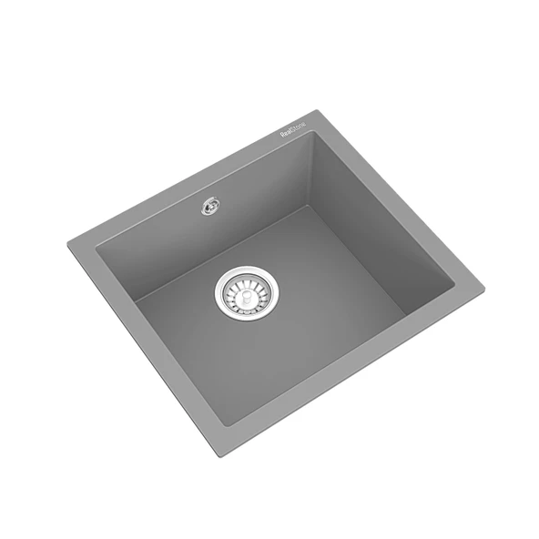 Real Stone K005 Gordion 52 Gri Granit Mutfak Eviyesi 52x47 CM - Resim 2