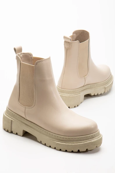 Bej Lastikli Günlük Kadın Bot - Resim 5