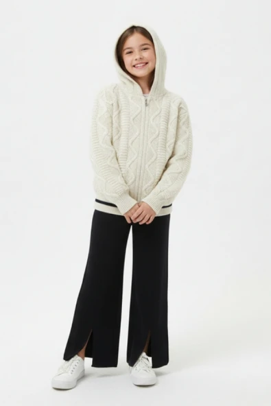 Kız Çocuk Triko Örme Alt-Üst Takım (Hırka ve Alt)  10-15 Yaş 12432 ürün görseli 1