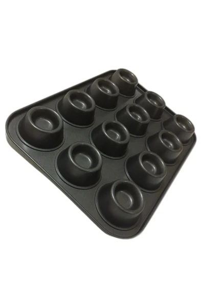 Pinkev Teflon Kaplama Çelik Muffin Kek Kalıbı 12 Bölmeli - Resim 2