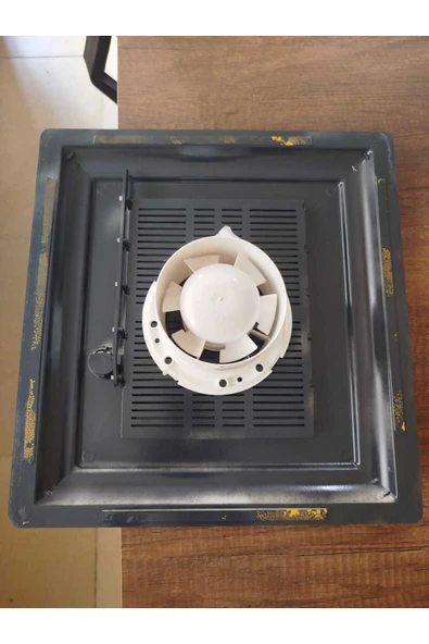 Home PLASTİK BANYO MENFEZİ FANLI ARKADAN - ANTRASİT GRİ  45*45CM DIS OLCUSU - Resim 2