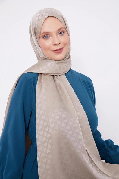 Vizon Halka Desen Jakarlı Janjan şal - Resim 2