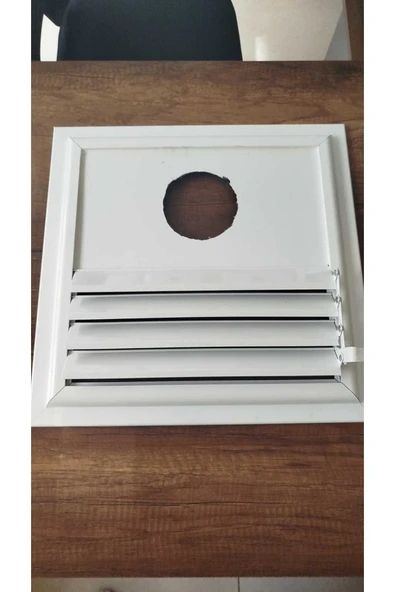 ÇELİK MENFEZ Delikli Tasarım, Etkili Havalandırma 60X60 ALUMINYUM BEYAZ - Resim 3