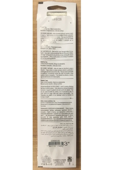 Pinkev Tramontina 6 Adet Tırtıklı Kısa Meyve Soyma Bıçağı Seti Beyaz Renk - Resim 3