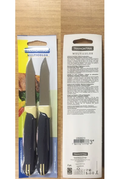 Pinkev Tramontina 6'lı Set Paslanmaz Çelik Kısa Tırtıklı Meyve Soyma Bıçağı - Resim 4