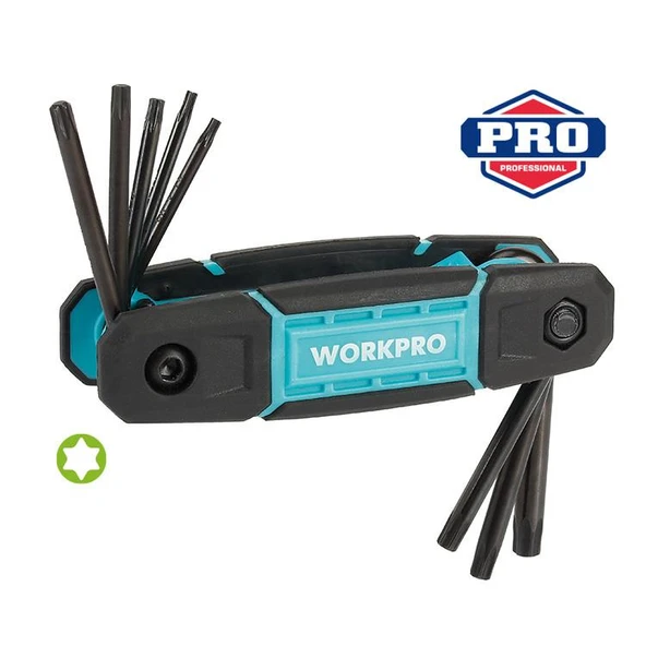 WORKPRO WP222030 8 Parça CR-V Çakı Tipi Torx Profesyonel Allen Anahtar Takımı ürün görseli