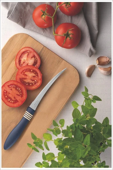 Pinkev Tramontina 2 Adet Lazer Tırtıklı Mutfak Bıçağı - Lacivert ürün görseli