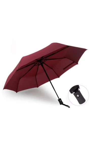Kampüs Kırtasiyem Bordo Tam Otomatik Şemsiye - Resim 2