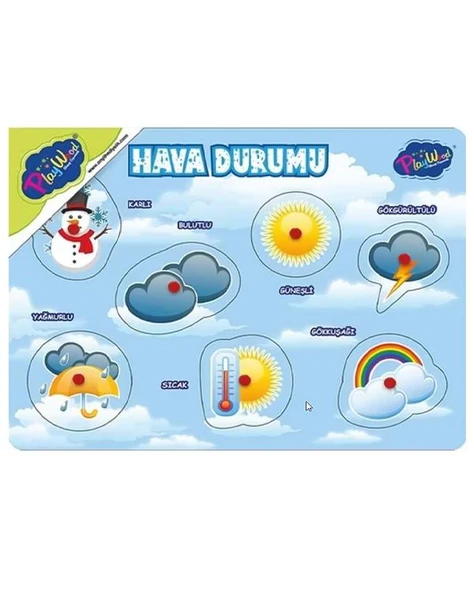 Playwood Ahşap Tutmalı Puzzle Hava Durumu ONY285 ürün görseli