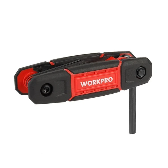 WORKPRO WP222029 9 Parça CR-V İnç Çakı Tipi Profesyonel Allen Anahtar Takımı - Resim 8