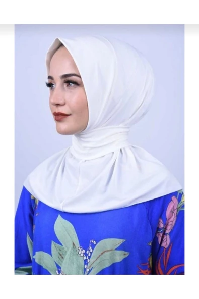 Tesettür Mayo Üstü Uyumlu Çıt Çıtlı Bone Hijab - Resim 3