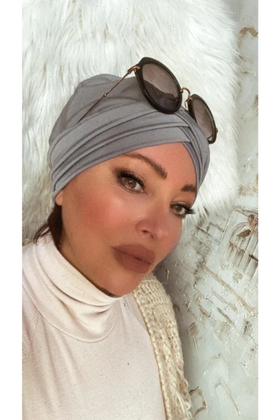 Çapraz Üç Bantlı Hazır Türban Bone - Resim 3