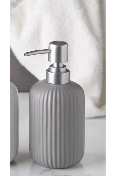 Pinkev Seramik Sıvı Sabunluk - Gri ürün görseli