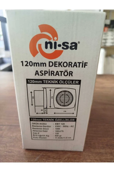 Home Banyo fanı Q125 sessiz - Resim 2