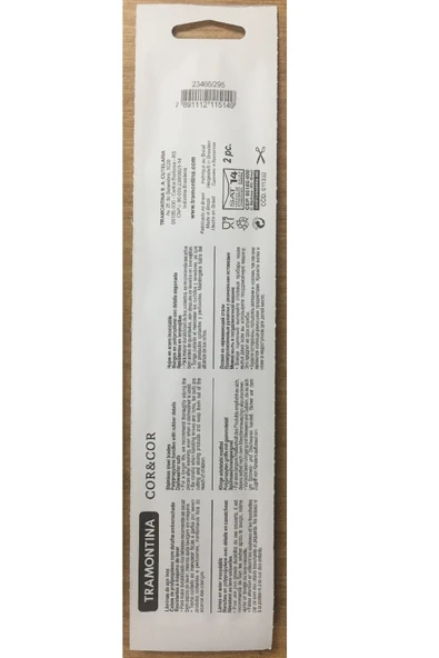 Pinkev Tramontina 2'li Set Paslanmaz Çelik Çok Amaçlı Mutfak Bıçağı - Mor Renk Sap - Resim 3