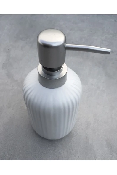 Pinkev Seramik Sıvı Sabunluk - Beyaz - Resim 4