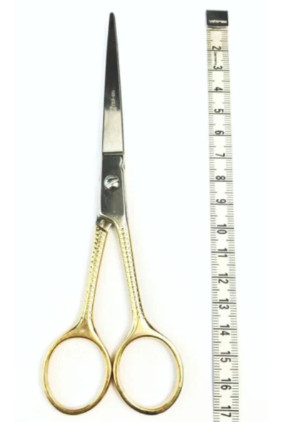 Golden Taksun 2 Yıl Taksun No.605g Berber Makası Çelik (altın Makas) 16.5cm İthalatçı Garantili Metalik Döküm ürün görseli 1