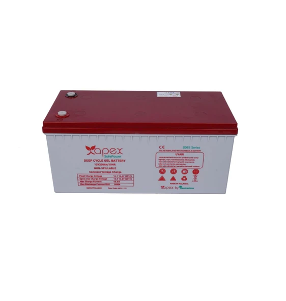 Apex 12V 200Ah Deep Cycle Jel Akü ürün görseli 1