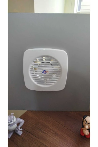 ÇELİK MENFEZ WC-BANYO MENFEZİ ALÜMİNYUM KOMPOZİT FANLI 60X60 GÜMÜŞ GRİ Q125 FAN - Resim 3