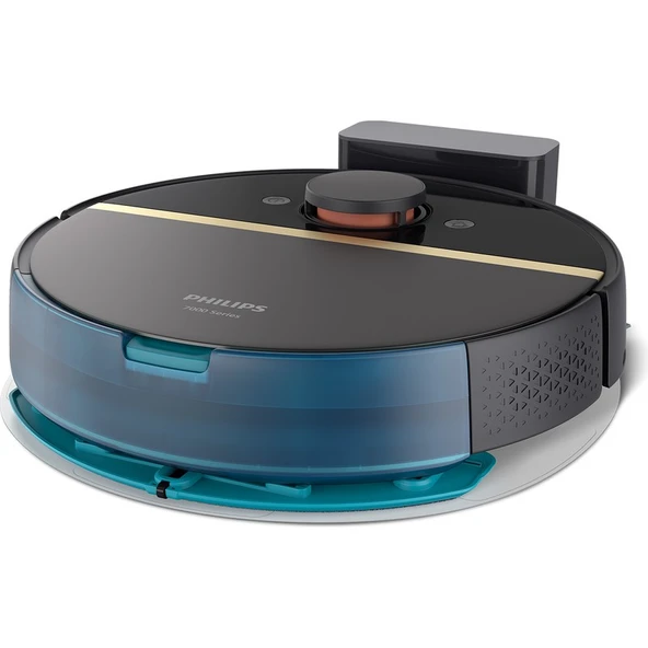 Philips XU7000/01 7000 Serisi HomeRun Aqua Islak Kuru Robot Süpürge, Sarj istasyonlu, Koyu Siyah ve Altın Sarısı, ürün görseli