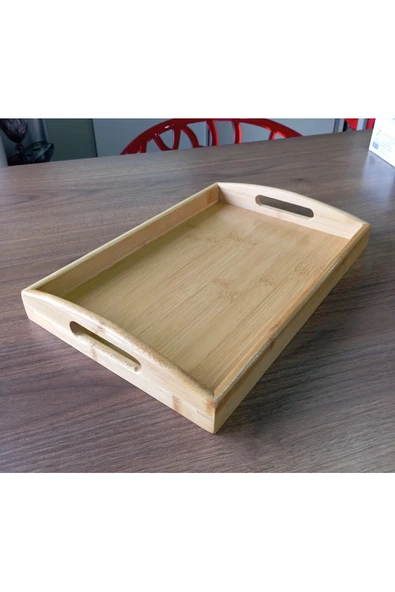 Pinkev Bambu Tepsili 6lı Kapaklı Cam Kahvaltılık Çerezlik Kase Seti - Resim 4