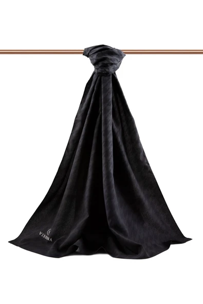 Kadın Lüks Medine Ipeği Şal Füme - Resim 2