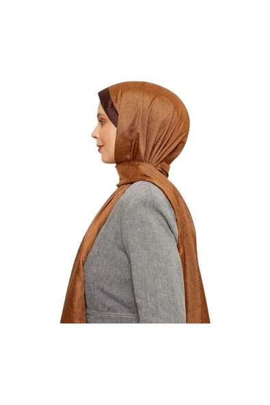 Taba Halka Desen Monogram Şal - Resim 3