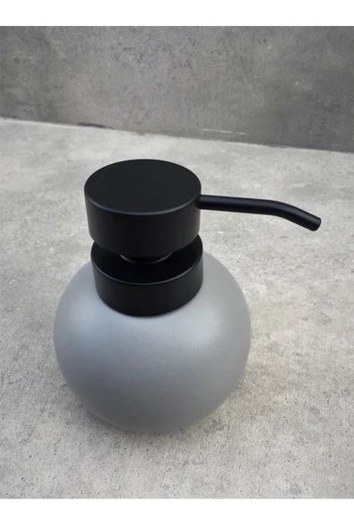 Pinkev Seramik Tombul Sıvı Sabunluk - Gri - Resim 3