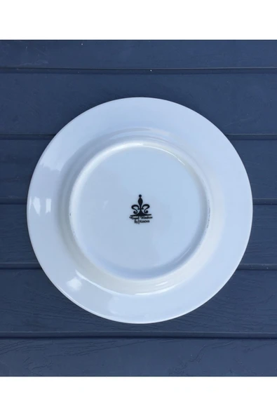 Pinkev 6 Kişilik Porselen 19cm Pasta Tatlı Tabağı Tabak Seti - Vintage Renkli Rosabella - Resim 2