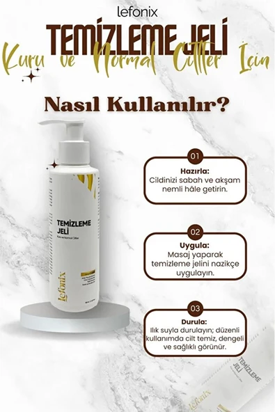 Lefonix SPF 50+ Güneş Kremi 50 ml+Lefonix Kuru ve Normal Ciltler İçin Temizleme Jeli 150 ml - Resim 4