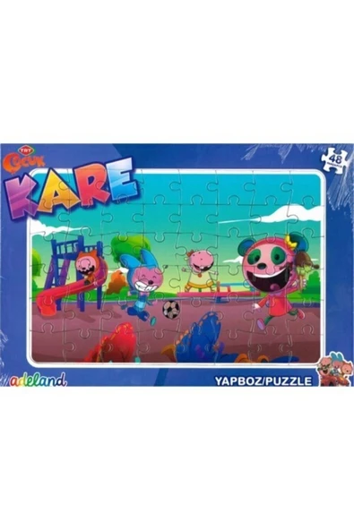 ADEL OYUNCAK Adeland Trt Çocuk Kare 48 Parça Yapboz ürün görseli 1
