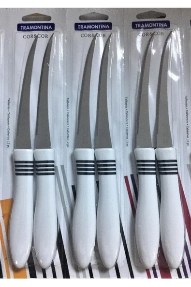 Pinkev Tramontina 6 Adet Lazer Tırtıklı Mutfak Bıçak Seti Beyaz ürün görseli