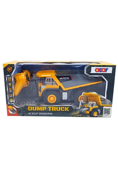 Kamyon 1:18 Ölçek 9 Kanallı Uzaktan Kumandalı Damperli Kamyon - Resim 3