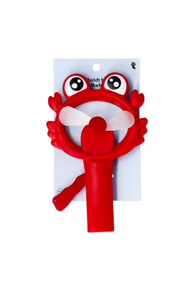 Kampüs Kırtasiyem Kırmızı Yengeç Şeklinde El Vantilatörü - Resim 4