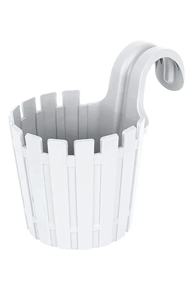 Akasya Tekli Kolay Askı 1,5 Litre Askılı Balkon Küpeşte Saksısı Plastik Çit Saksı 15CM ürün görseli 1