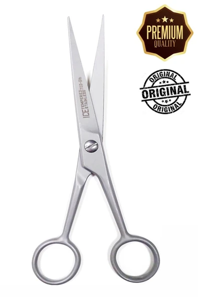 Kampus Kırtasiyem Ice Profesyonel Berber Saç Kesim Makası 17 Cm Kuaför Kaş Bıyık Sakal Kesme Makas - Resim 3