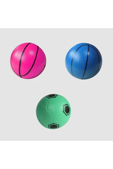 Kampüs Kırtasiyem 3'lü Küçük Karışık Plastik Top Seti (Üretici Firma) ürün görseli 1
