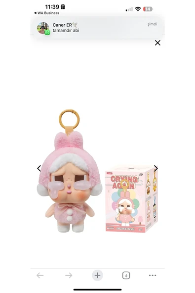 Kampus Kırtasiyem Crying Again Cry Baby Çanta Charmı Aksesuar-1Adet Anahtarlık Peluş-labubu - Resim 2