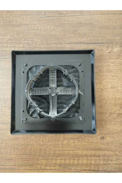 Home Banyo Wc ve Baca Kapağı Plastik Izgaralı Menfez 17X17 Cm- MAT SİYAH - Resim 2