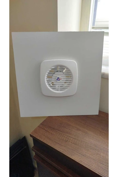 ÇELİK MENFEZ WC-BANYO MENFEZİ ALÜMİNYUM KOMPOZİT FANLI 45X45 BEYAZ Q125 FAN - Resim 4