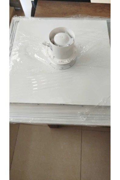 ÇELİK MENFEZ KARE ANEMOSTAT FANLI 60X60 DIS OLCUSU KÖR KASALI - Resim 3