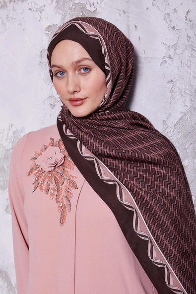 Gül Kurusu Labirent Desen Royal Şal - Resim 2